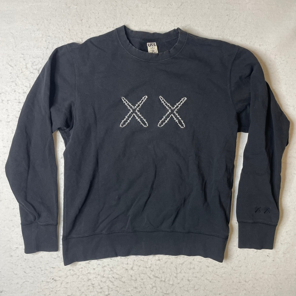 Uniqlo‎ UT KAWS Sesame Street Graphic Sweatshirt Black Mens Size M